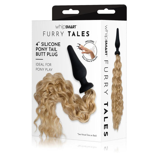 WhipSmart Furry Tales 4 Inch Silicone Pony Tail Butt Plug