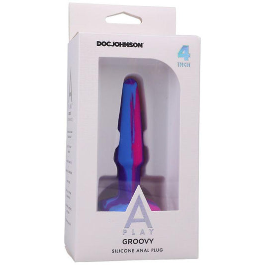 Groovy Silicone Anal Plug 4in Berry - Take A Peek