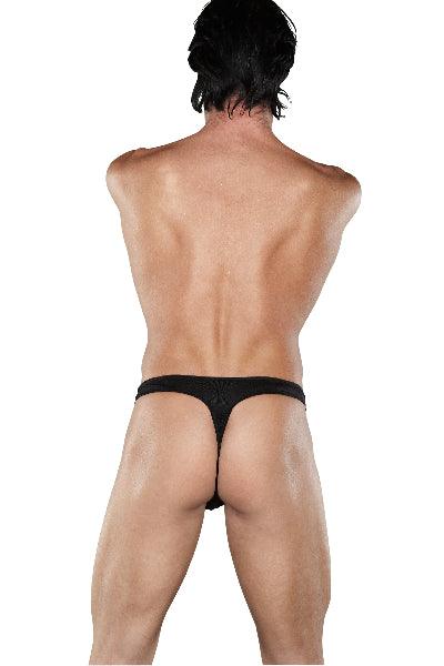 Male Power Zipper Thong Black - Take A Peek