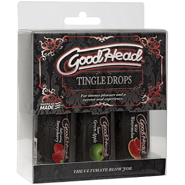 GoodHead - Tingle Drops - 3-Pack (Watermelon, Sour Apple, Strawberry) - Take A Peek