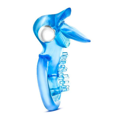 Stay Hard 10 Function Vibrating Tongue Ring Blue - Take A Peek