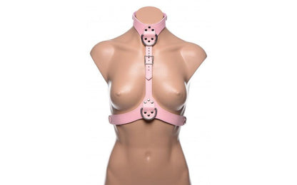 Miss Behaved Pink Chest Harness - Take A Peek