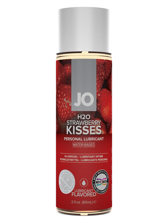 JO H2O Flavored 2 Oz / 60 ml Strawberry Kiss - Take A Peek