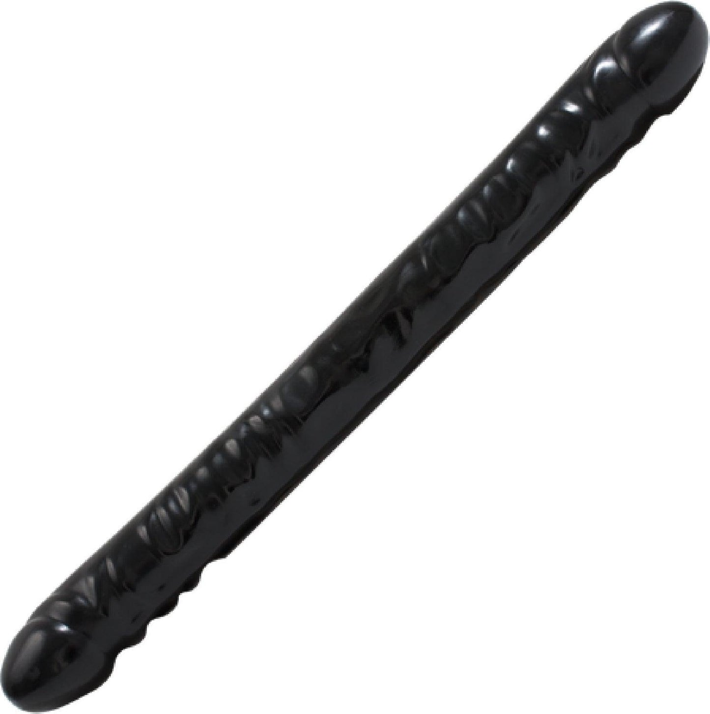 Veined Double Header Dong 18" (Black) - Take A Peek