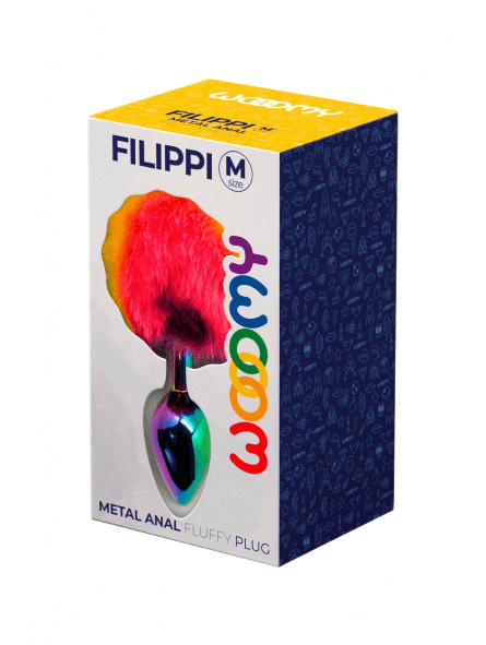 Wooomy Filippi Fluffy Rainbow Metal Plug M - Take A Peek