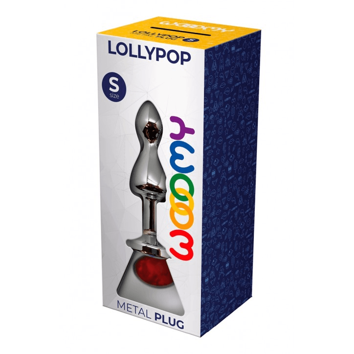 WOOOMY Lollypop Double Ball Metal Plug Red S - Take A Peek