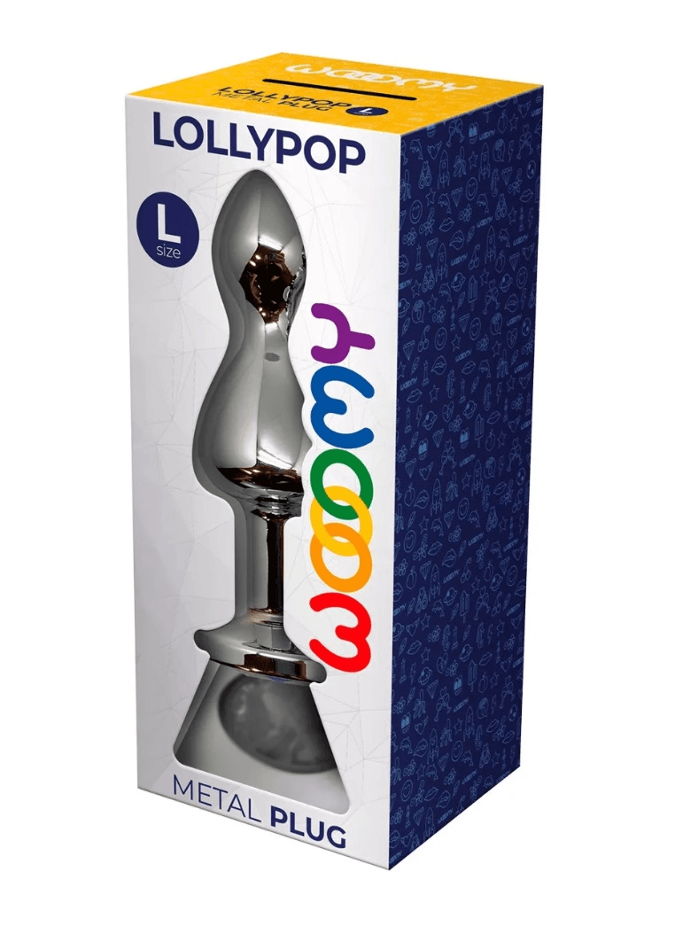 WOOOMY Lollypop Double Ball Metal Plug White L - Take A Peek