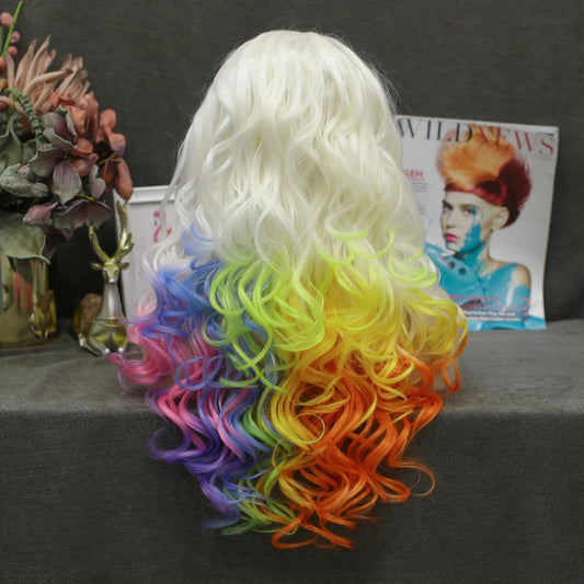 Rainbow Blonde Wig - Take A Peek