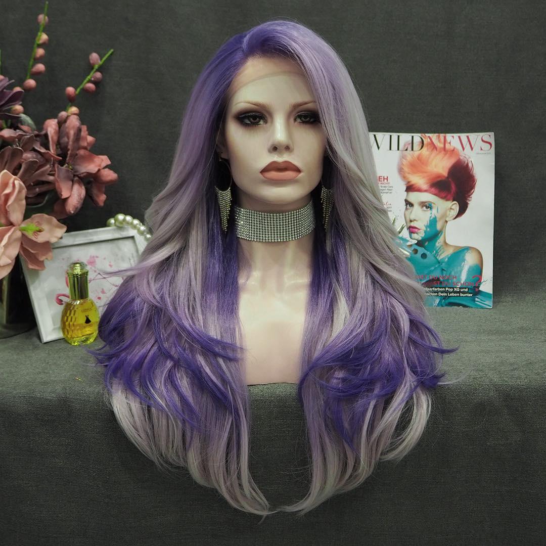 Purple and White Mixed Wig - Take A Peek