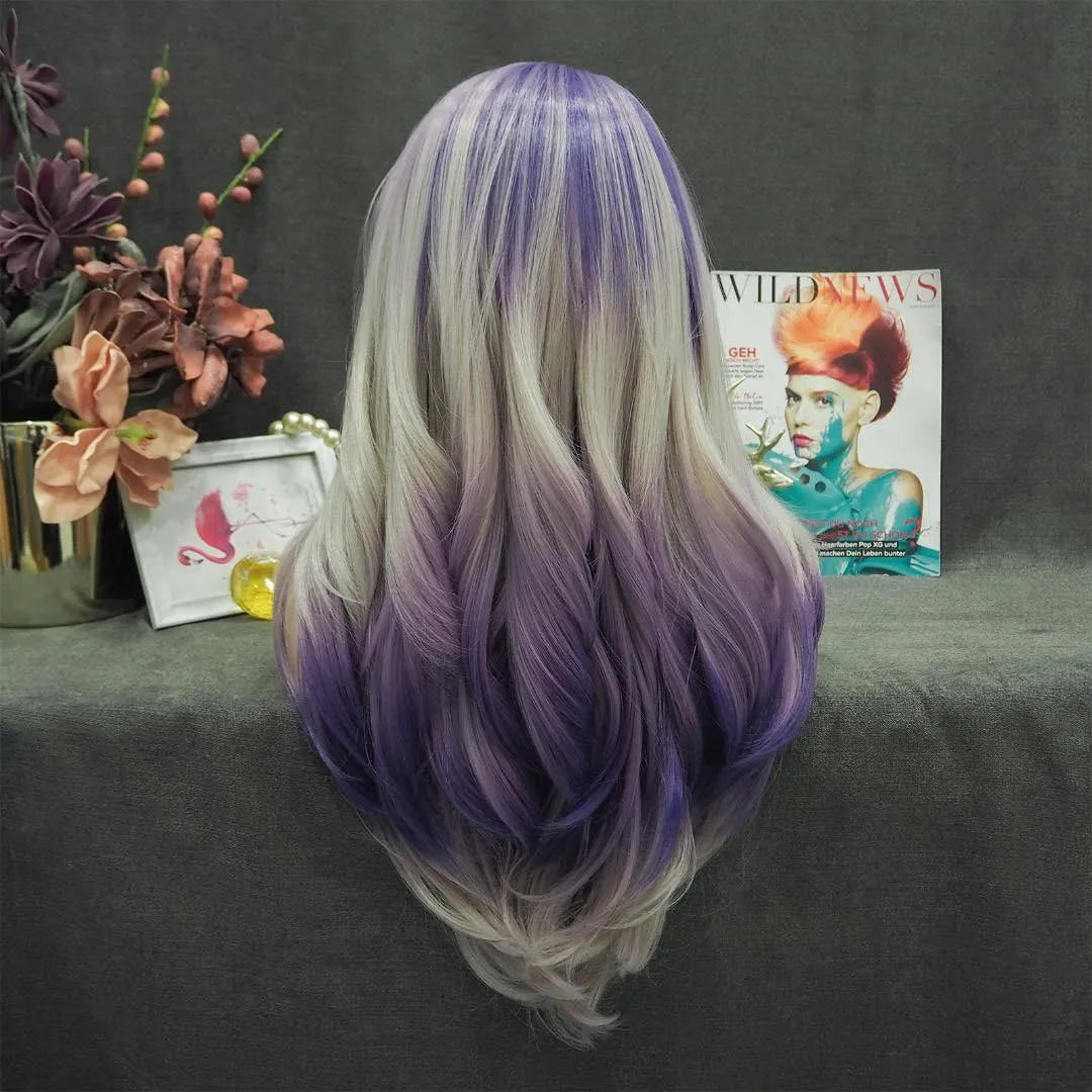 Purple and White Mixed Wig - Take A Peek