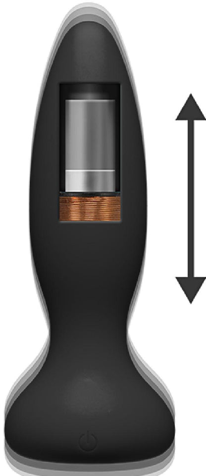 Thrust - Experienced - Rechargeable Silicone Anal Plug With Remote (Black) - Take A Peek