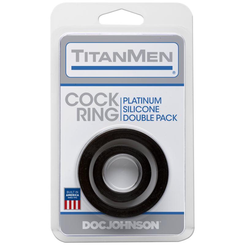 Silicone Cock Rings Double Pack Black - Take A Peek