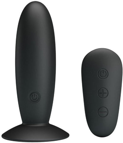 Remote Control Vibrating Anal Plug (Black) - Take A Peek