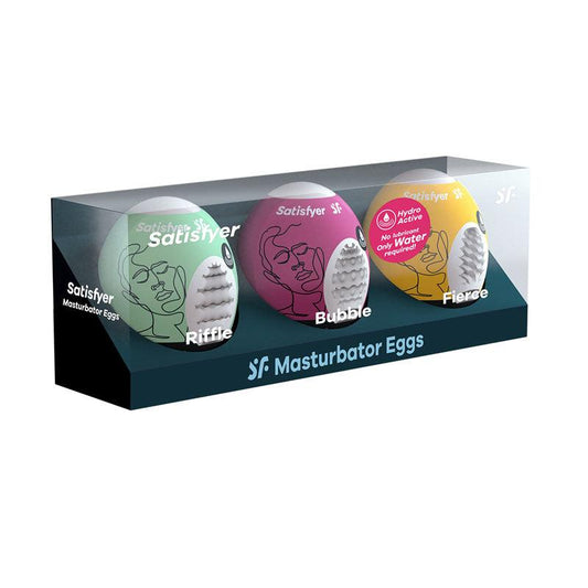 Satisfyer Masturbator Eggs - Mixed 3 Pack #1 - Take A Peek