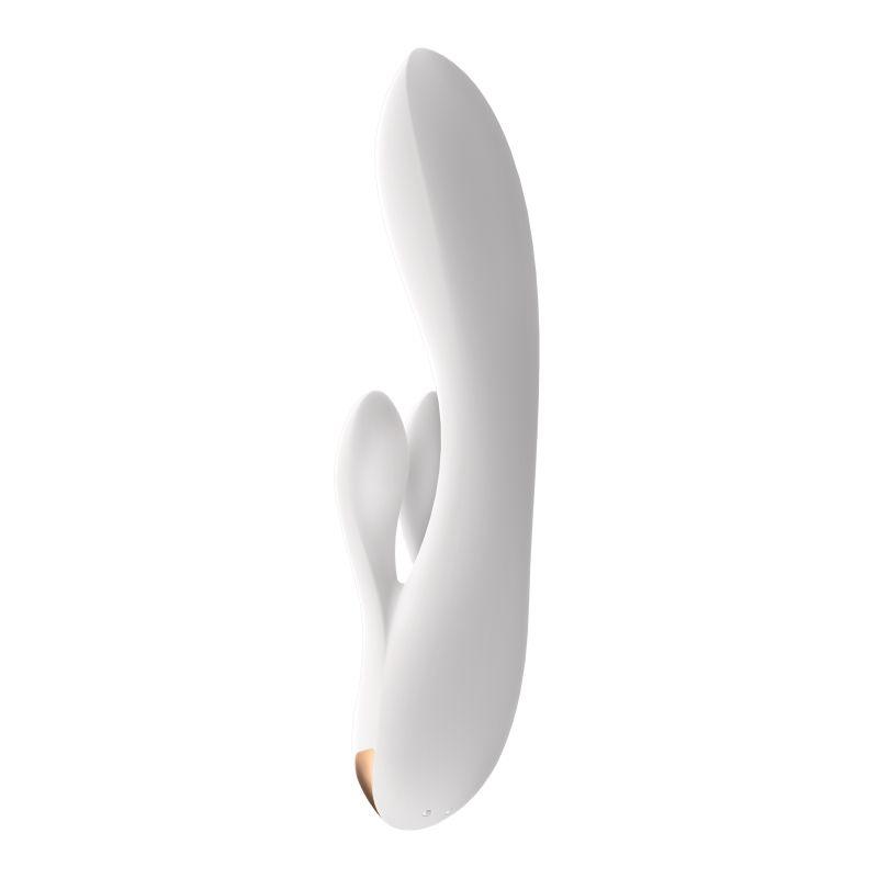 Satisfyer Double Flex App Rabbit Vibrator White - Take A Peek