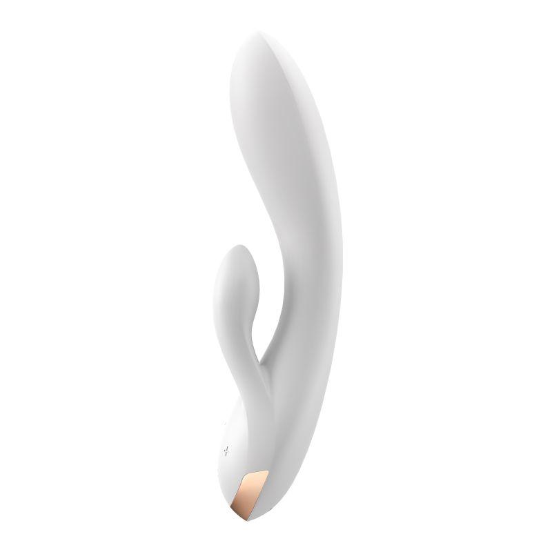 Satisfyer Double Flex App Rabbit Vibrator White - Take A Peek
