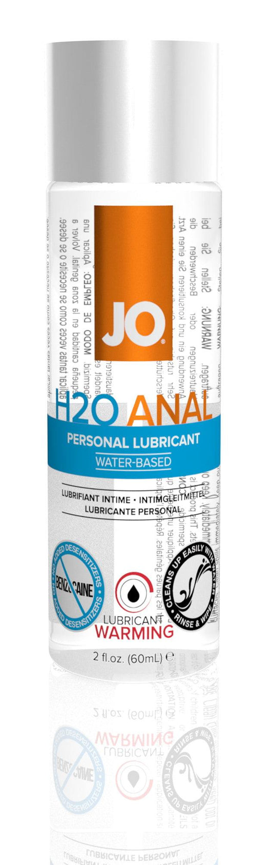 JO Anal H2O Warming 2 Oz / 60 ml - Take A Peek