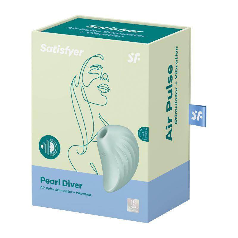 Satisfyer Pearl Diver Air Pulse Simulator Mint - Take A Peek