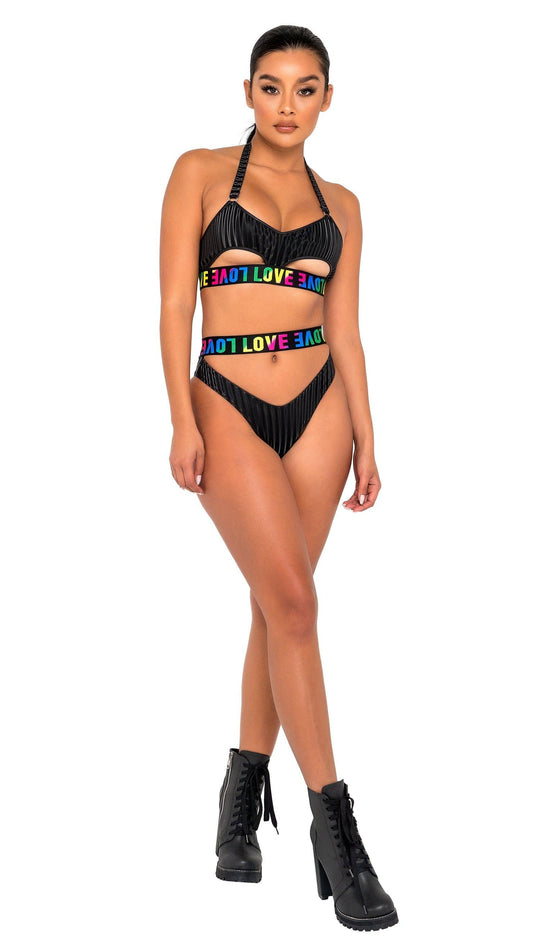 6146 - Pride Bikini Top with Underboob Cutout - Take A Peek