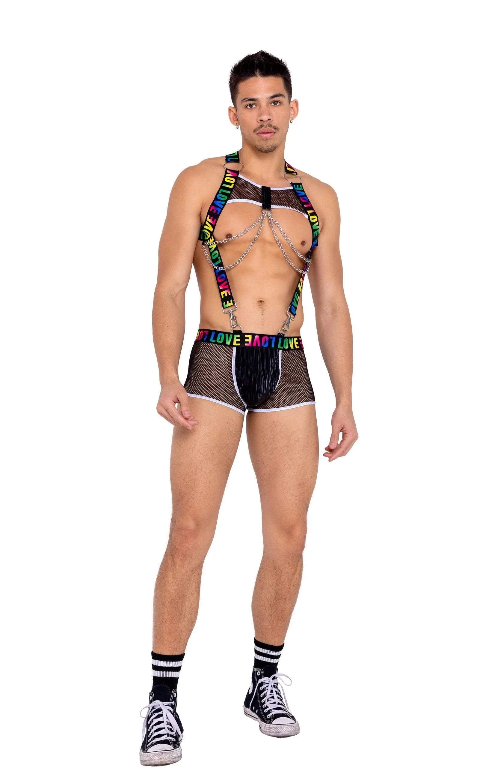 6156 - Mens Pride Harness with Suspenders - Take A Peek