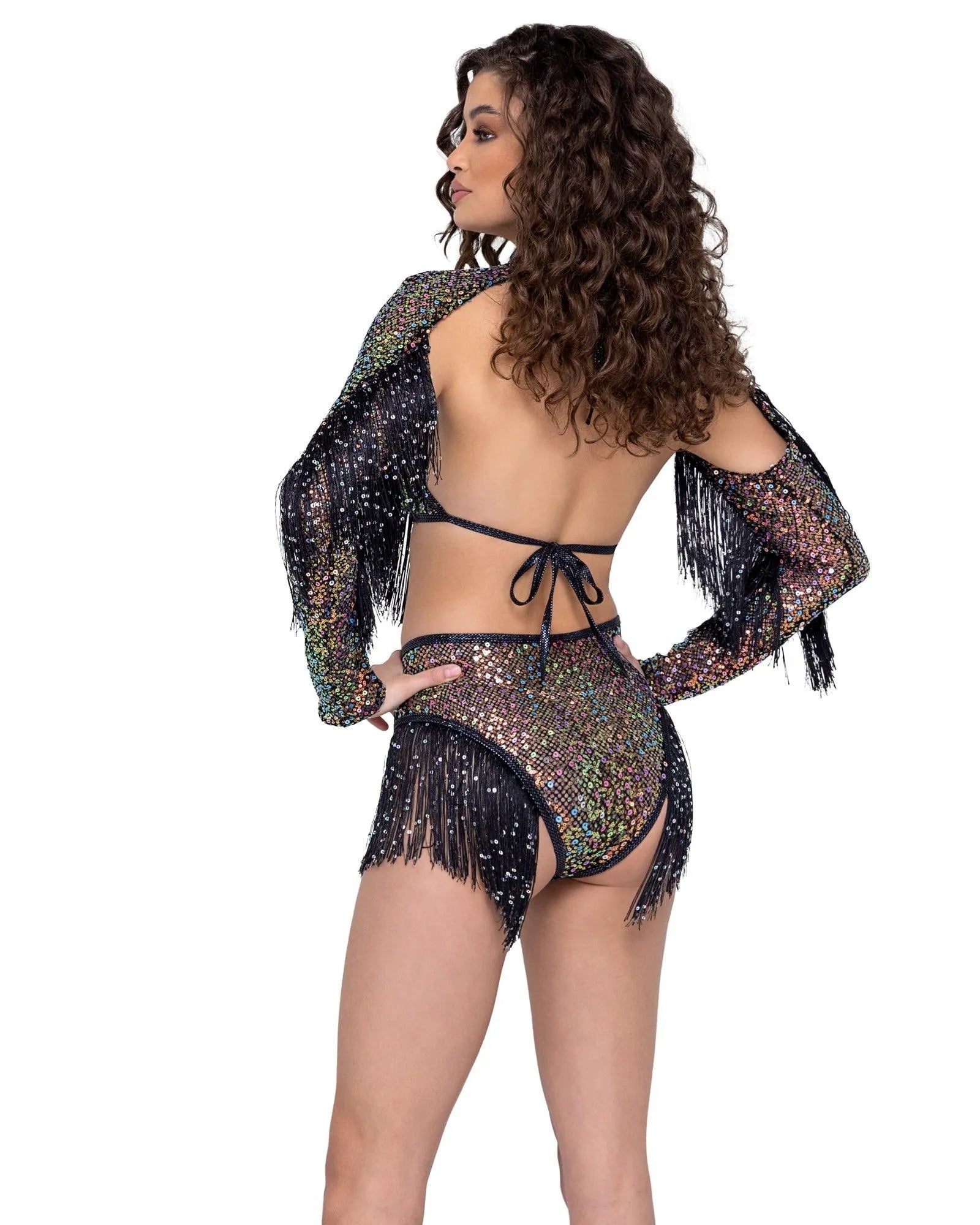 6222 - Sequin Fishnet Shrug - Take A Peek