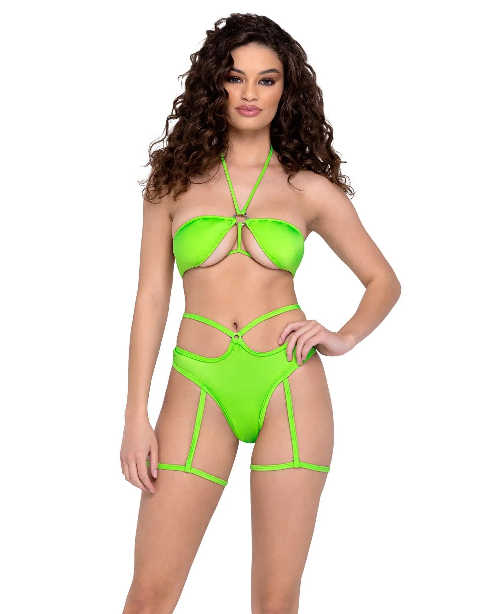 6323 - Shorts with Attached Leg-Straps - Take A Peek