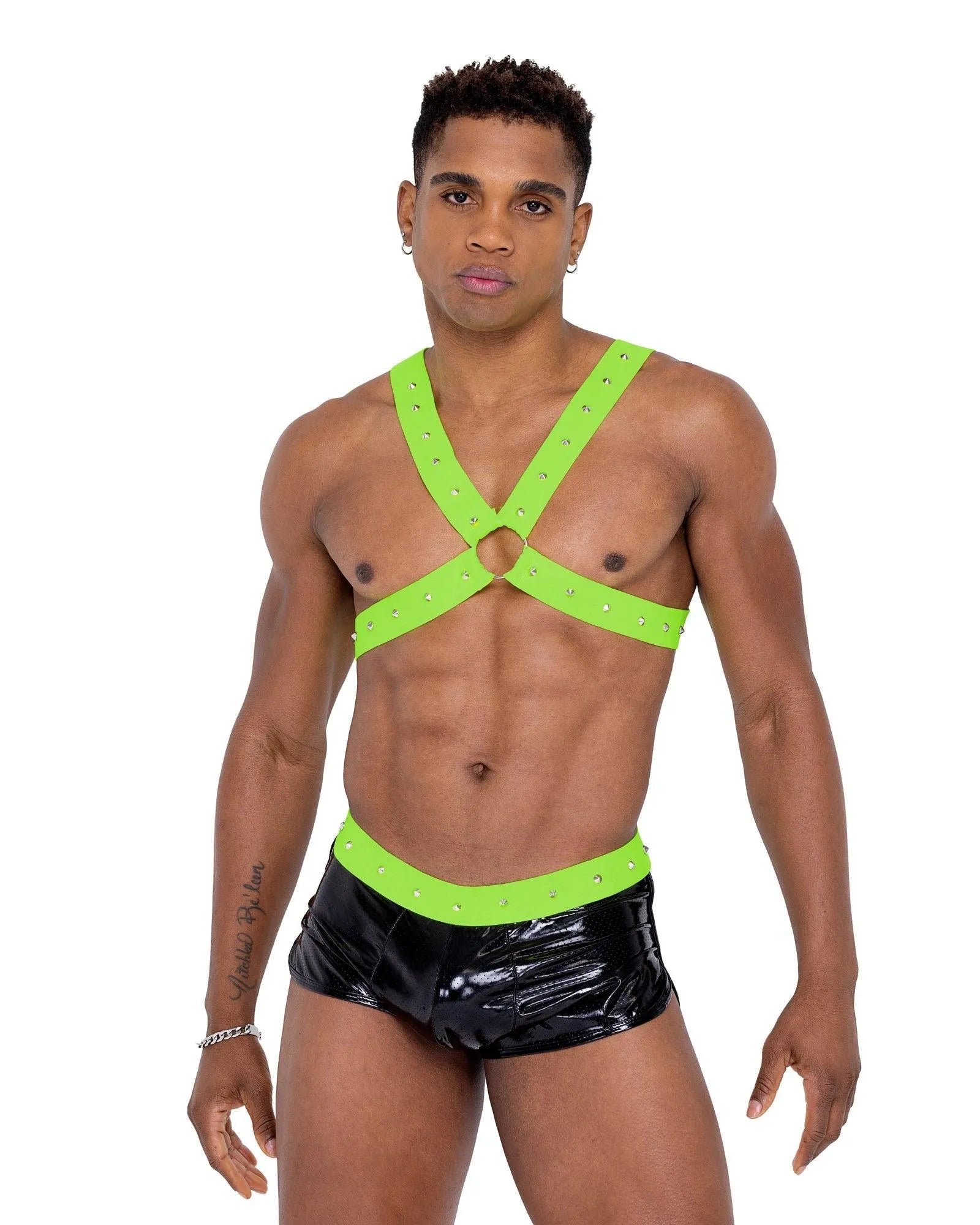 6333 - Mens Vinyl Mesh Runner Shorts - Take A Peek