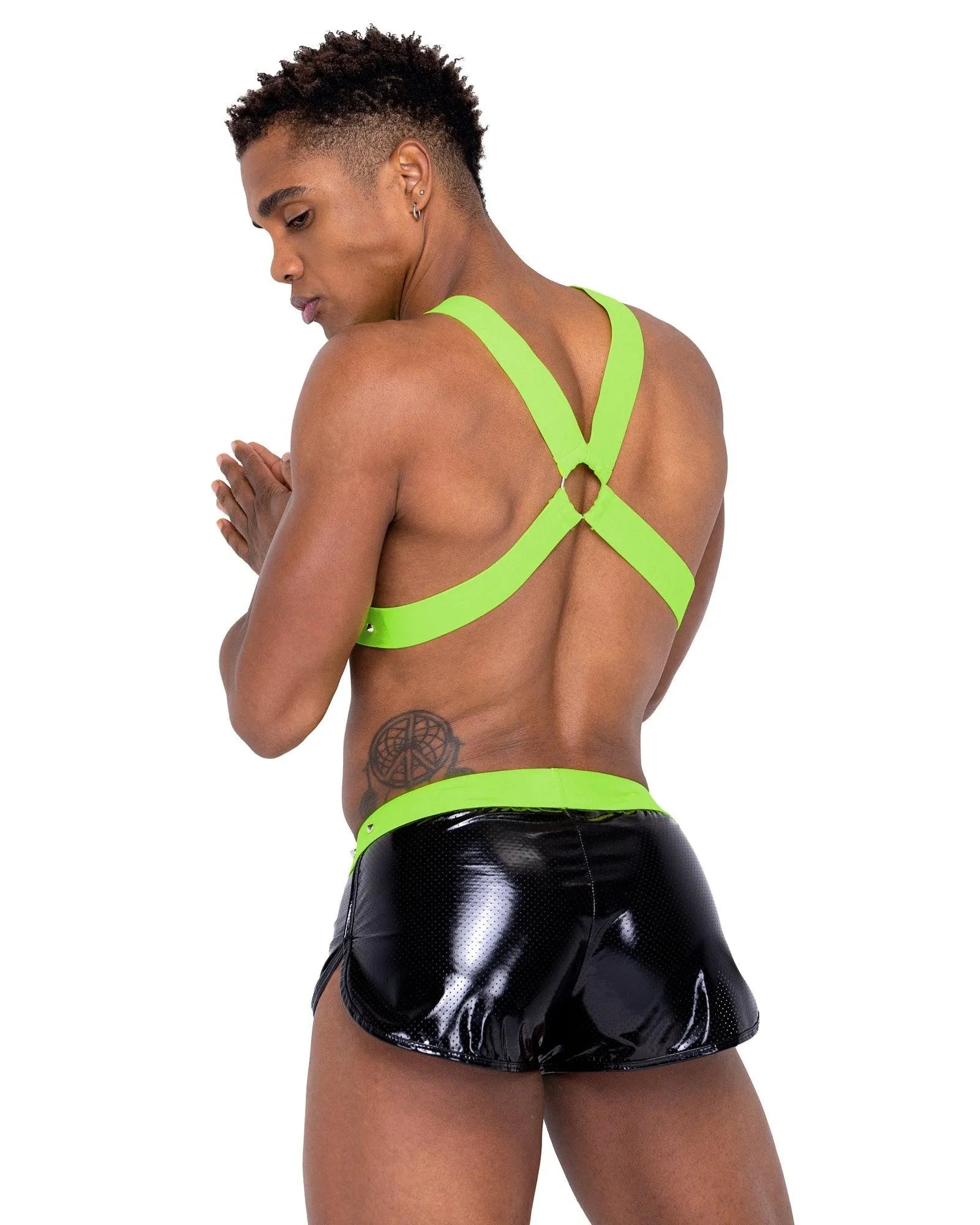 6333 - Mens Vinyl Mesh Runner Shorts - Take A Peek