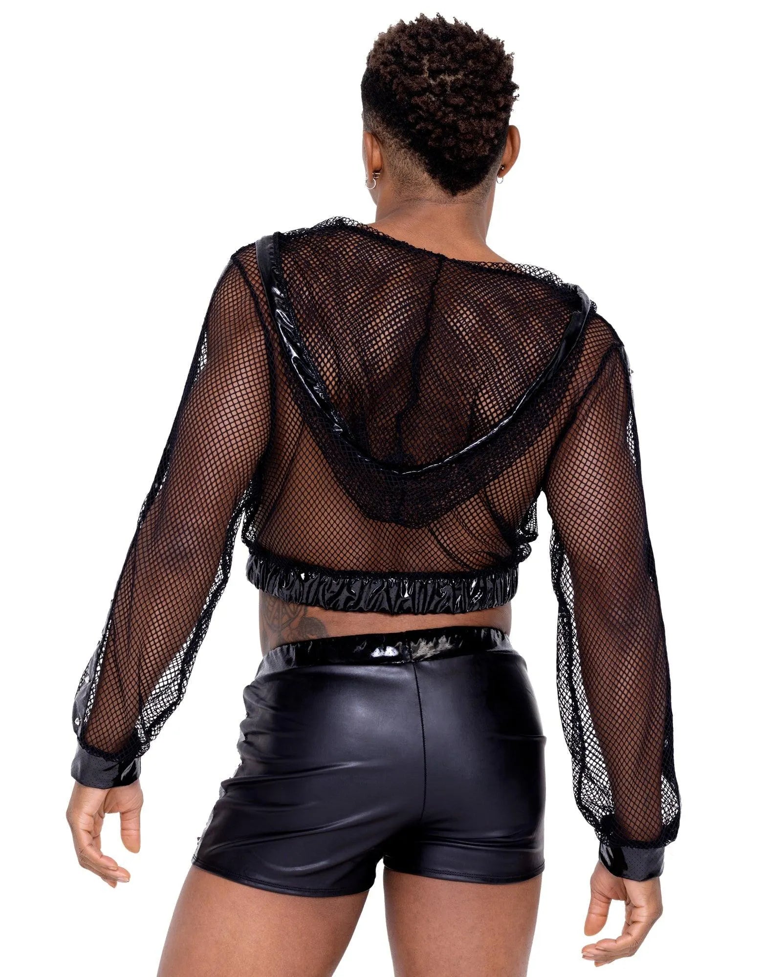 6329 - Mens Pleather Runner Shorts - Take A Peek