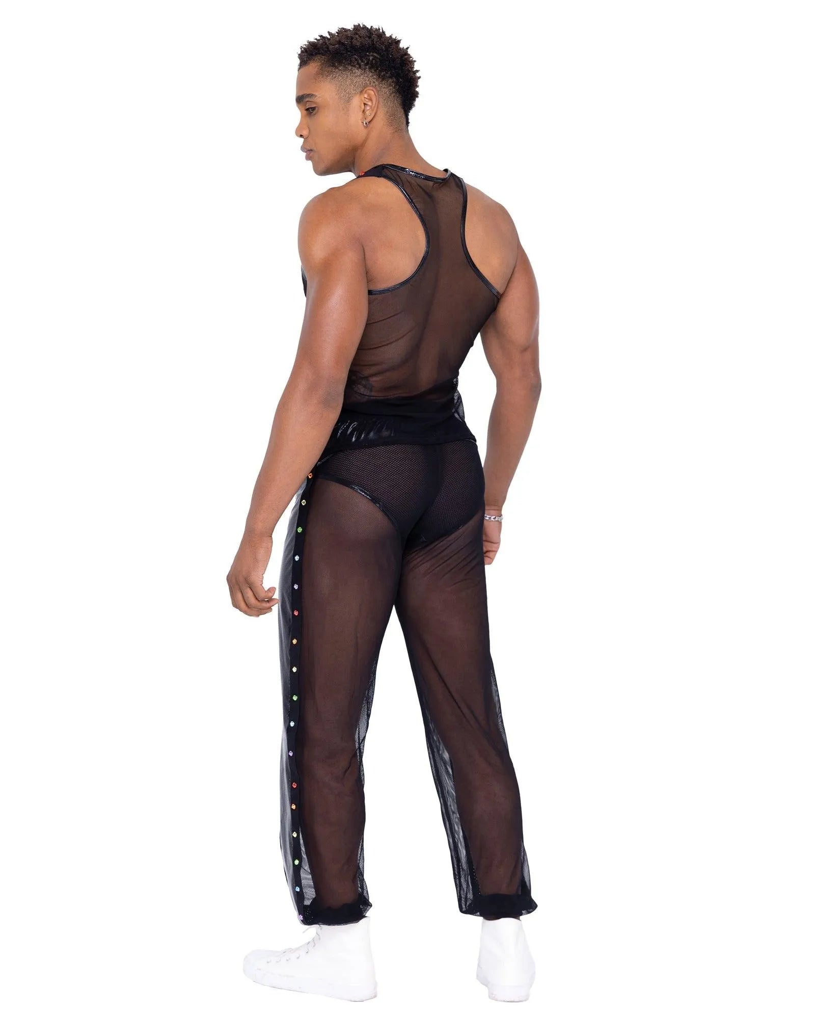 6334 - Mens Pride Vinyl Mesh Tank Top - Take A Peek