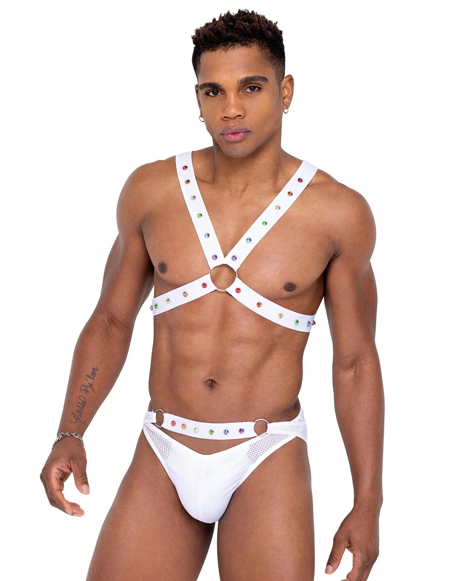 6340 - Mens Pride Criss-Cross Swim Briefs - Take A Peek