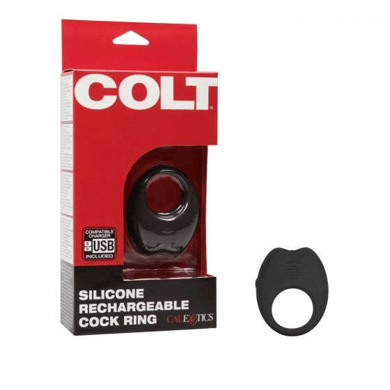 Colt Silicone Rechargeable Cock Ring - Black - Take A Peek