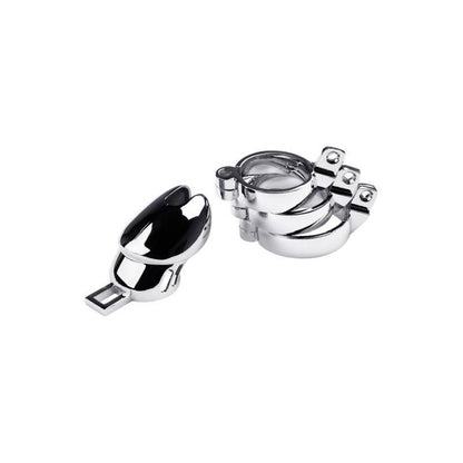 Silver Metal Chastity Cage Adjustable - Take A Peek