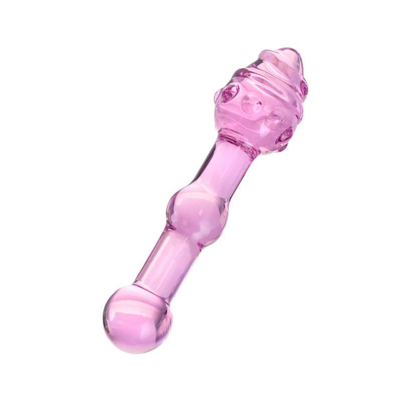 Sexus Glass Dildo Pink 17cm - Take A Peek