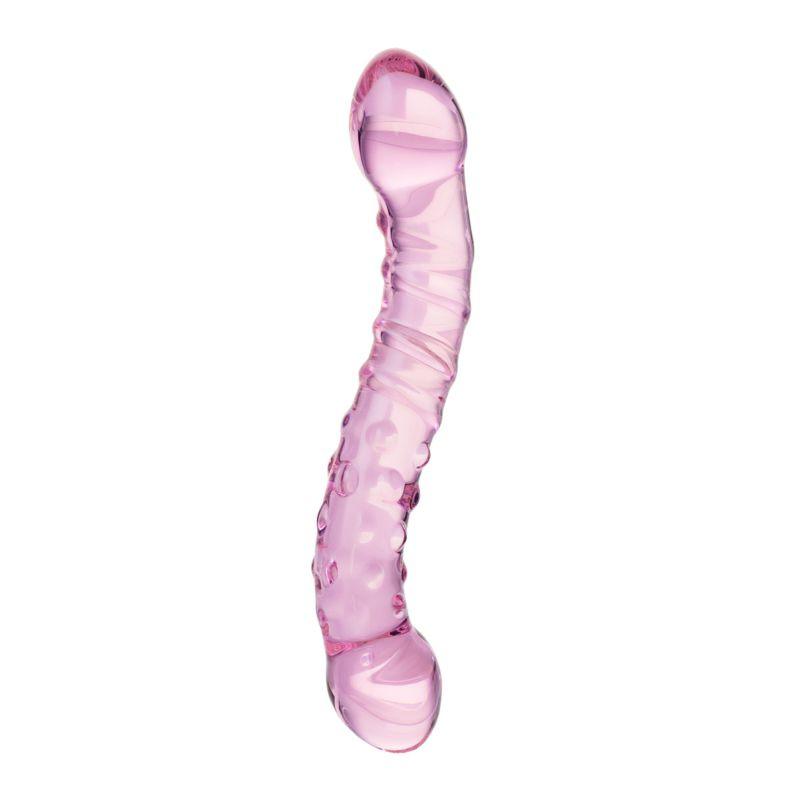 Sexus Glass Dildo Pink 19.5cm - Take A Peek