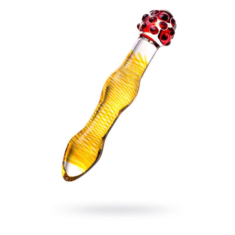 Sexus Glass Dildo Yellow/Red 20,5 cm - Take A Peek