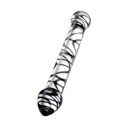 Sexus Glass Dildo Duo Black Swirl 20.5cm - Take A Peek