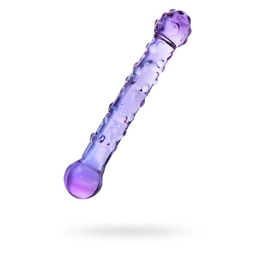 Sexus Glass Dildo Duo Purple 19.6cm - Take A Peek