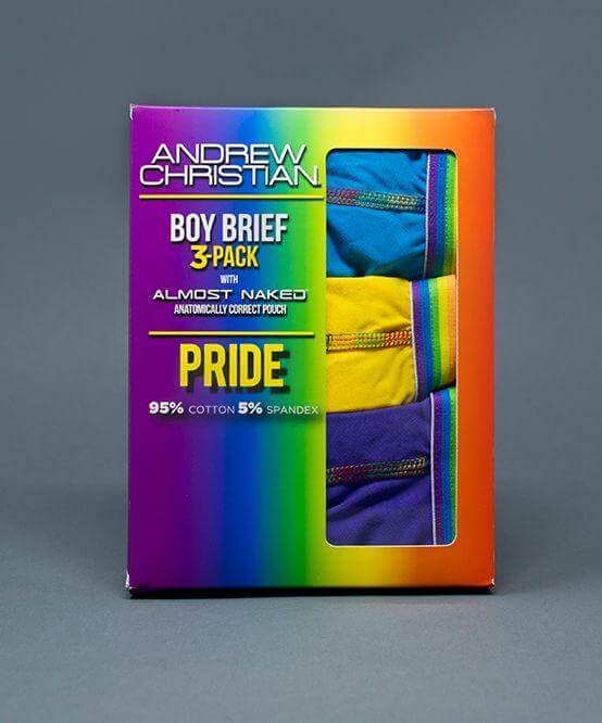 Boy Brief Pride 3-Pack w/ Almost Naked - Take A Peek