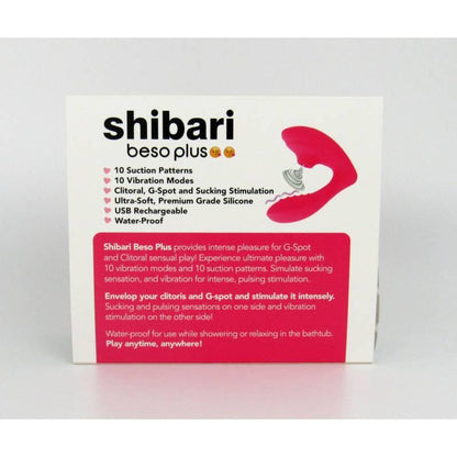 Shibari Beso Plus G-Spot and Clitoral Vibrator Pink - Take A Peek