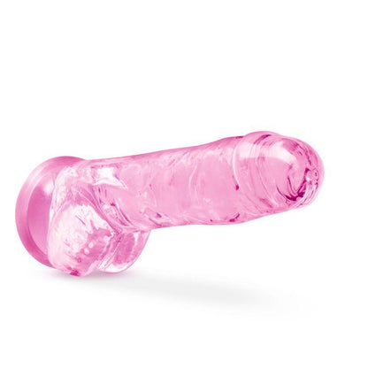 Naturally Yours 8" Crystaline Dildo Rose - Take A Peek