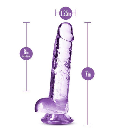 Naturally Yours 7" Crystaline Dildo Amethyst - Take A Peek