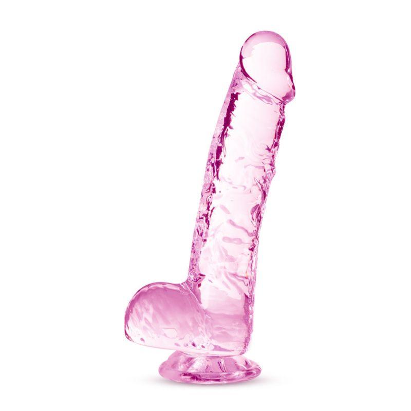 Naturally Yours 6" Crystaline Dildo Rose - Take A Peek