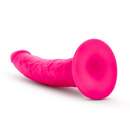 Neo Elite 7.5in Silicone Dual Density Cock Neon Pink - Take A Peek