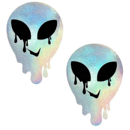 Holographic Melty Alien Pasties - Take A Peek