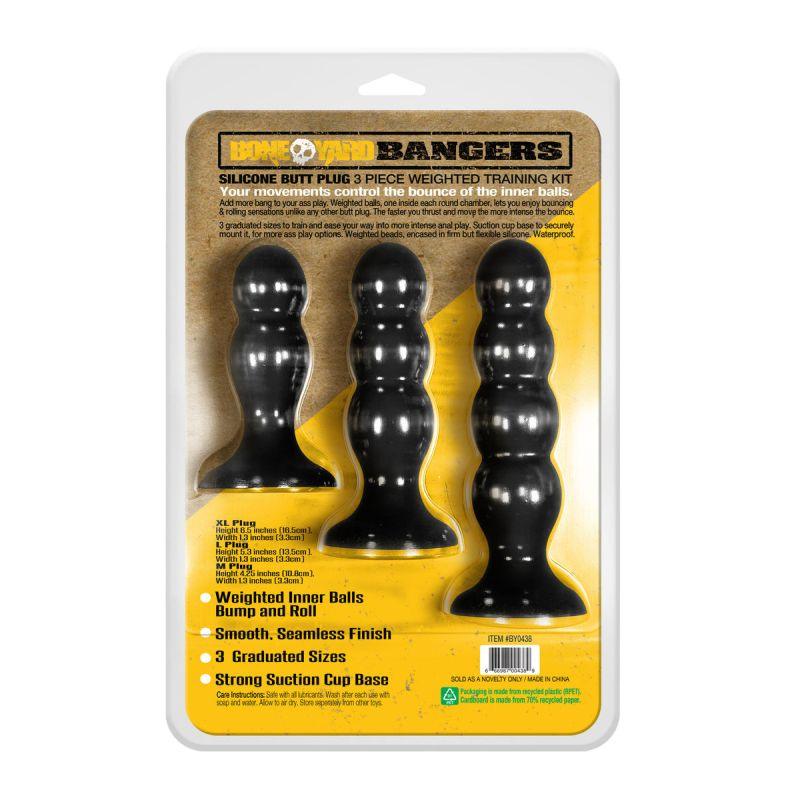 Bangers Silicone Ass Training Kit 3 Pc - Take A Peek