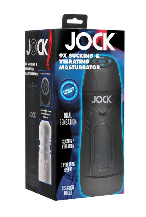 Jock 9X Sucking & Vibrating Masturbator White - Take A Peek