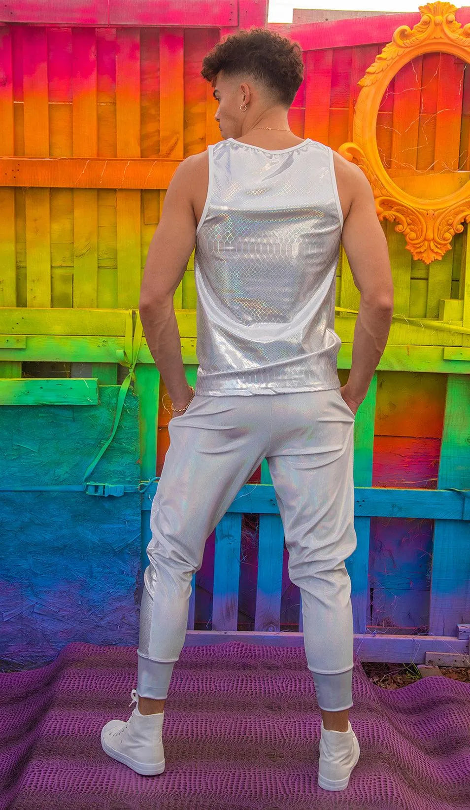 FE262 - Unisex Metallic Basic Tank - Take A Peek