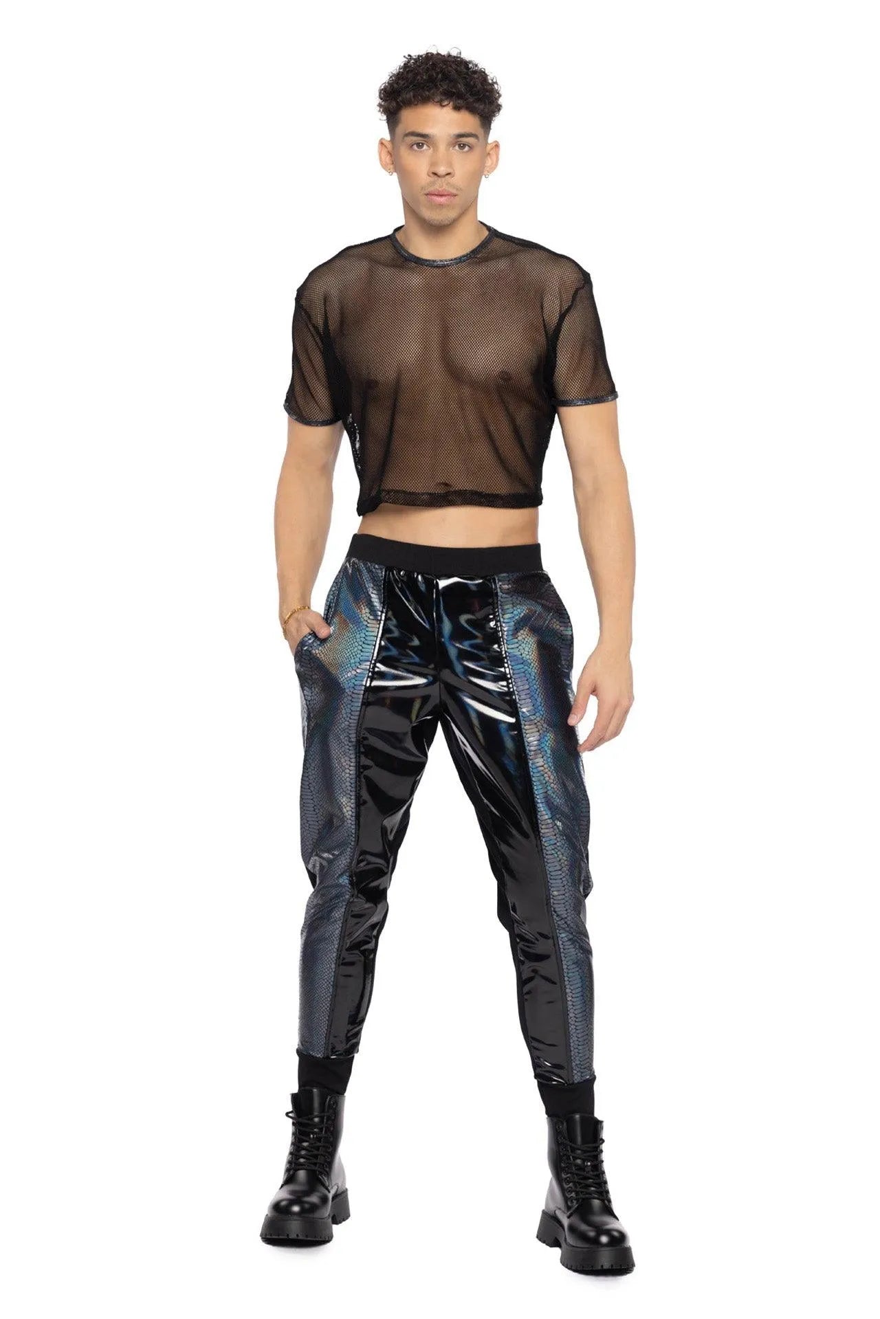 JR153 - Python & PVC Unisex Jogger - Take A Peek