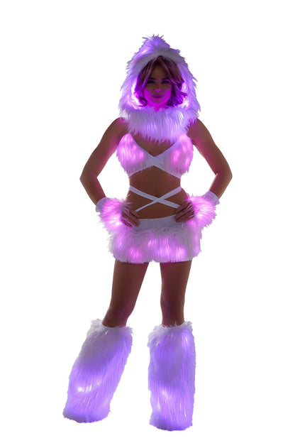 FF427 - Faux Fur Light-Up Skirt - Take A Peek